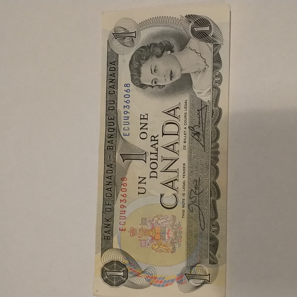 1973 Canadian $1 bill
